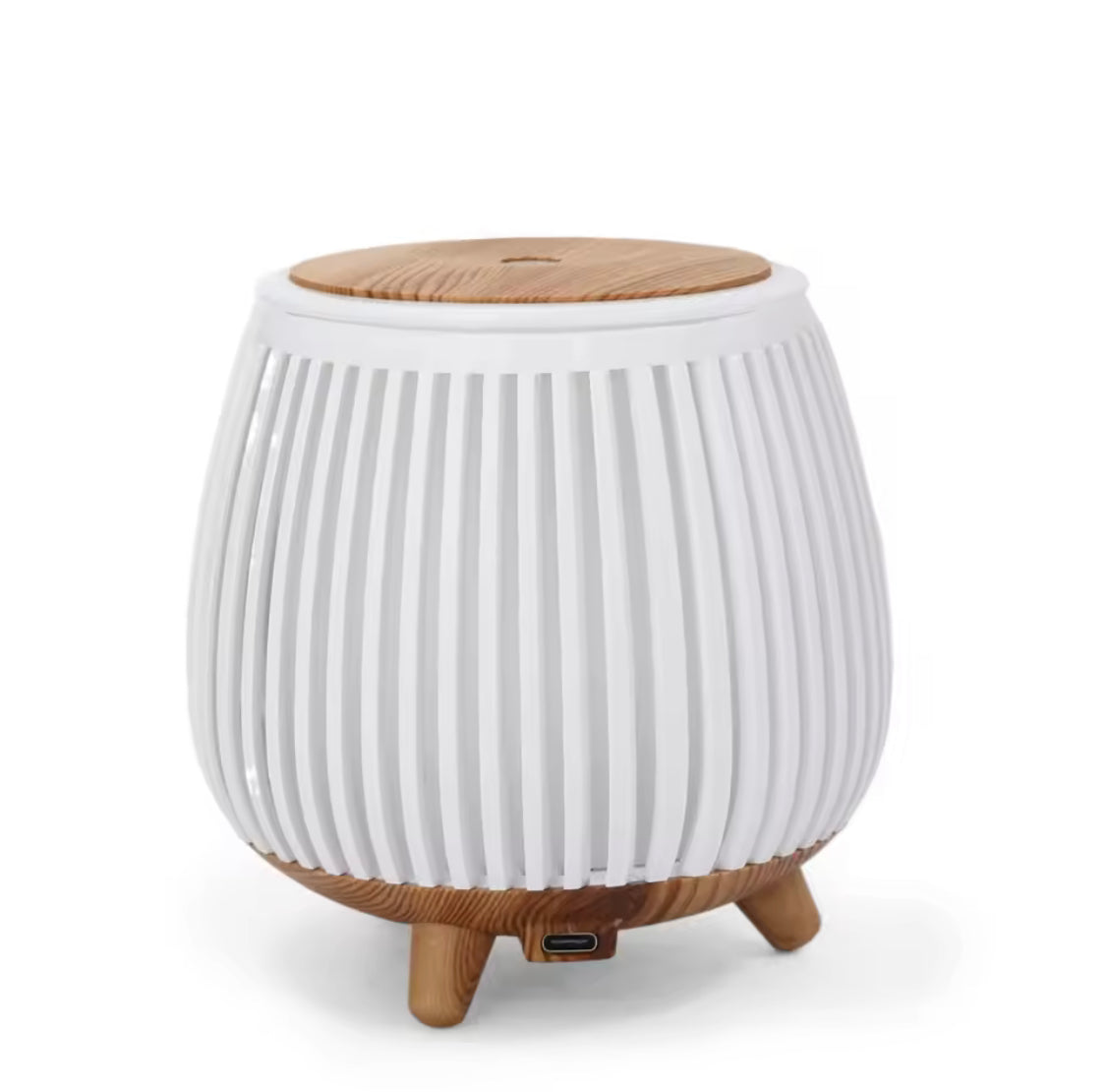Nordic Wood Style Aroma Diffuser, Bird Cage Hollow Air Diffuser, Tabletop USB Aromatherapy Diffuser