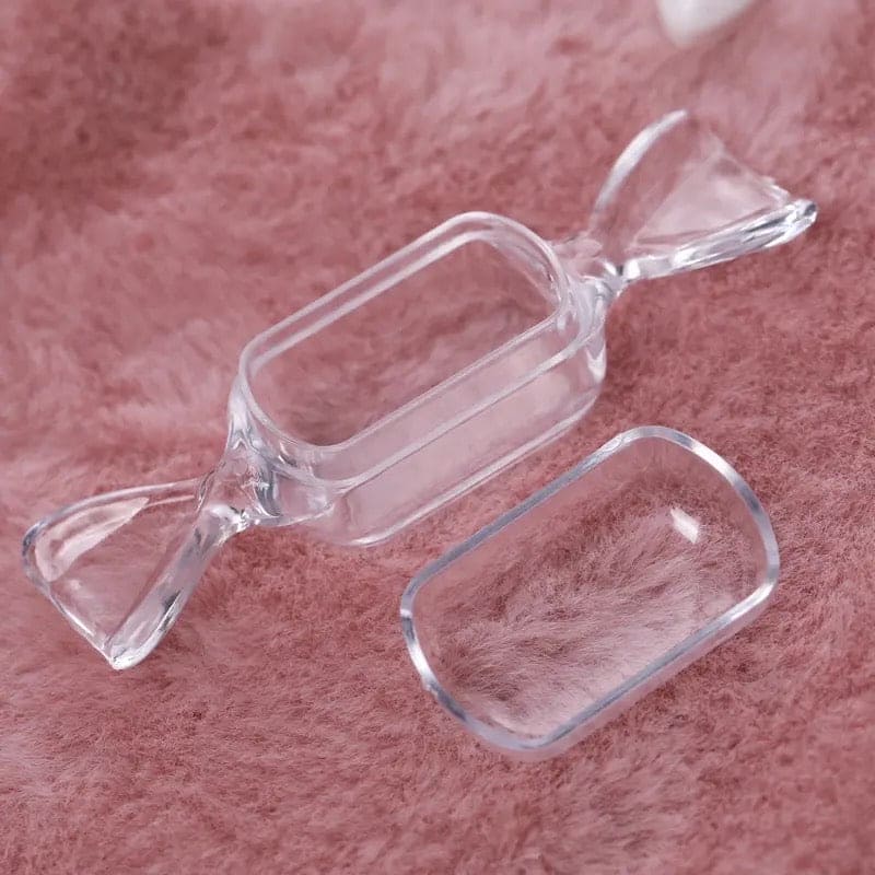 Candy Shaped Storage Box, Mini Clear Jewelry Case for Storage, Transparent Small Items Jewelry Pills Pack, Mini Jewelry Organizer, Multipurpose Mini Item Organizer, Travel Plastic Beads Jewelry Storage