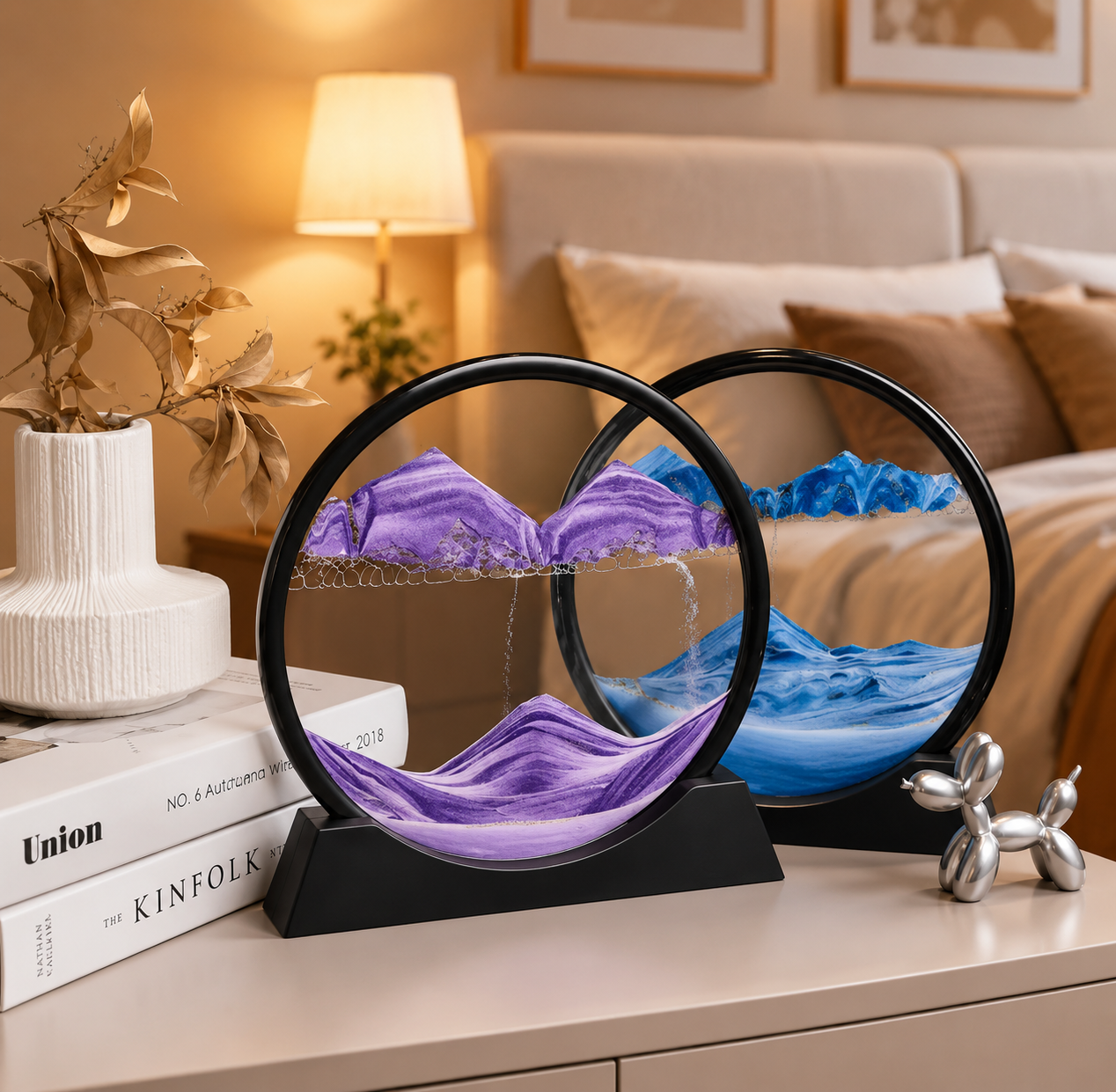 3D Moving Sand Art Frame, Creative Flowing Sand Painting, Modern Sand Motion Art, Desktop Sand Art Decoration
