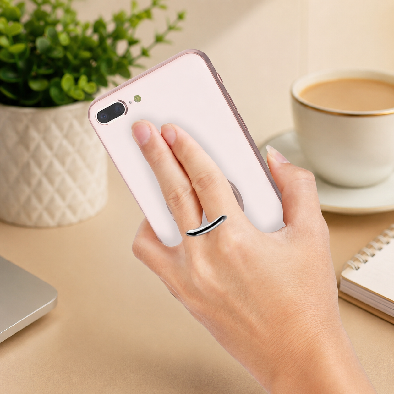 360° Rotating Phone Ring Holder, Portable Mobile Phone Bracket, Universal Compact Phone Stand