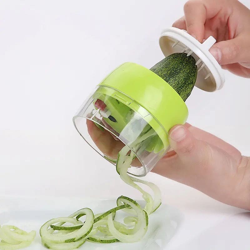 Spiralizer Vegetable Cutter, Spiral Blade Cutter, Kitchen Pasta Noodle Spaghetti Maker, Vegetable Fruit Spiral Slicer Salad Tool, Adjustable Grater Coil Slicer Kitchen Tools, 3 In 1 Adjustable Spiral Grater Cutter, Pasta Spaghetti Zucchini Noodle Maker