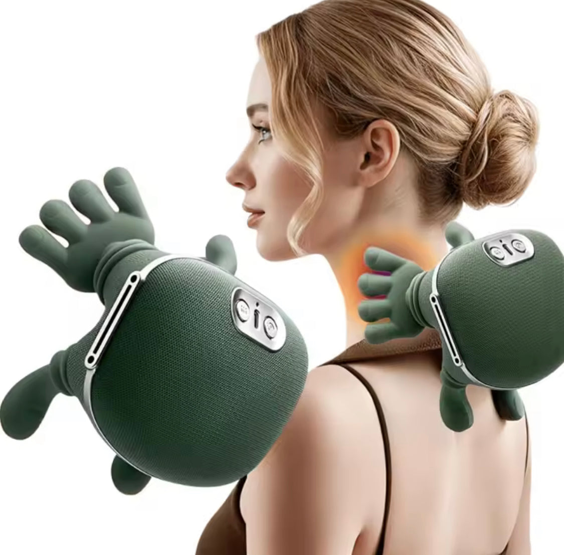 Heated Pillow Neck And Back Massager, Bionic Neck Shoulder Massager, Electric Kneading Muscles Massager