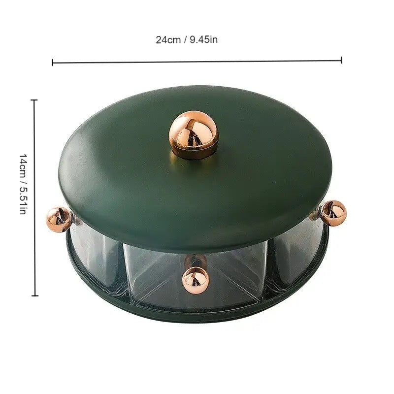 Seasoning Jar, Rotating Seasoning Box Five Grid Storage Box, Turntable Spice Organizers