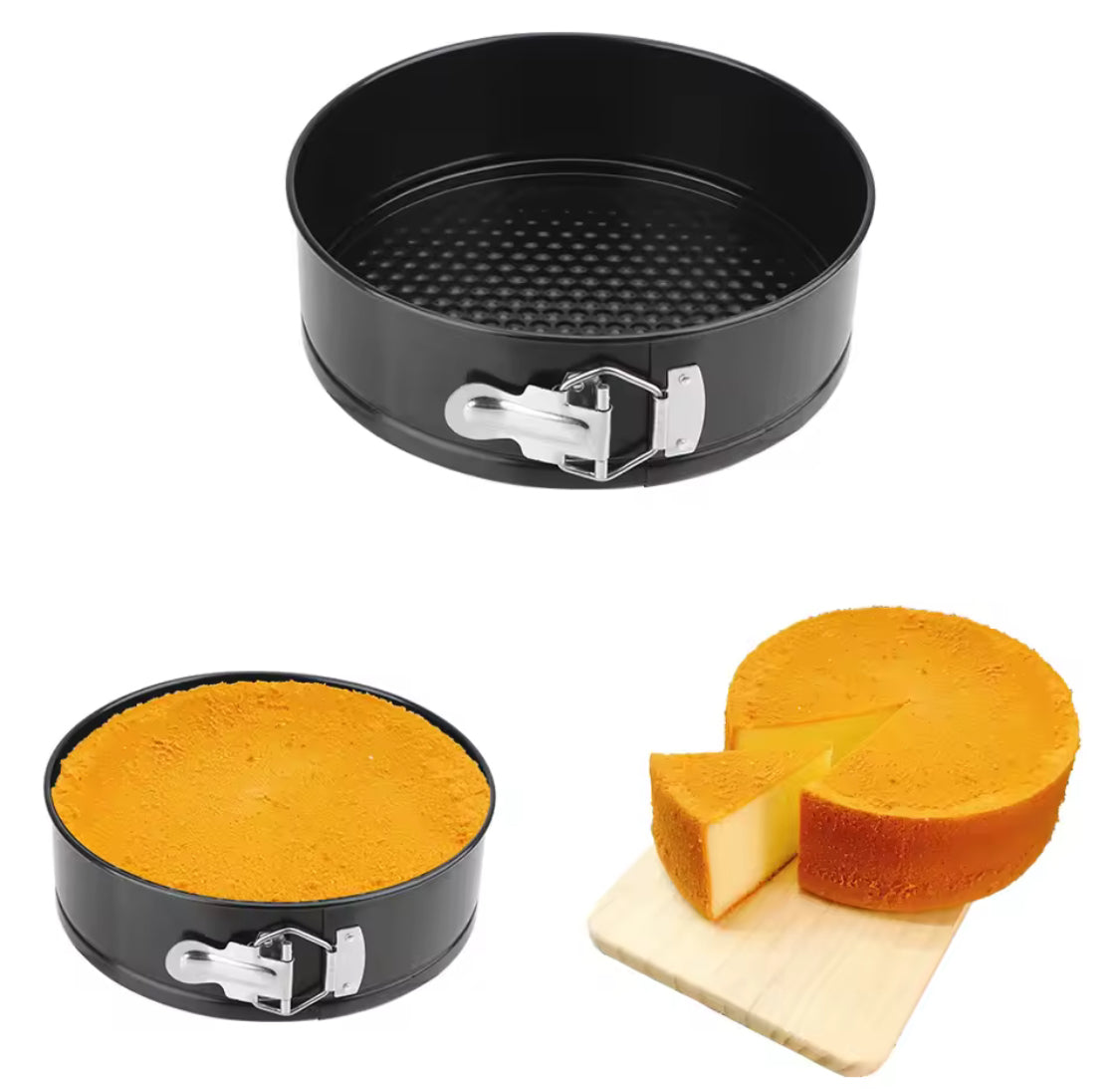 Removable Bottom Round Cake Pan, Carbon Steel Cake Mold, Non Stick Cake Baking Pans, Cake Decorations Tools