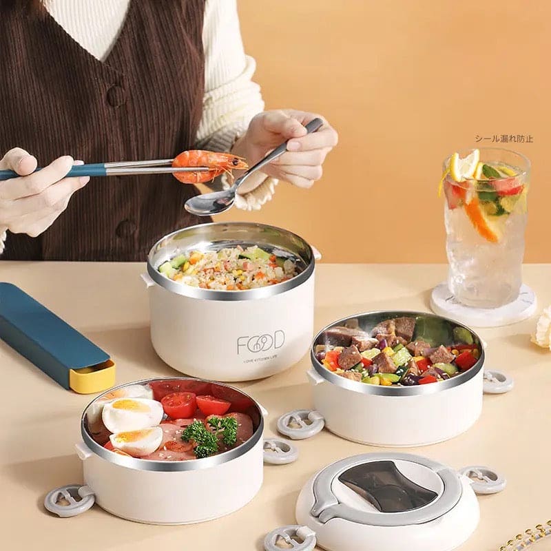 Warm Lunch Box With Bag, Super Long Insulated Lunch Bucket, Multilayer Stainless Steel Bento Box, Portable Hermetic Thermal Lunch, Kitchen Tableware Adult Hot Lunch Box, Adult Lunch Box, Insulated Lunch Containers Bento Box
