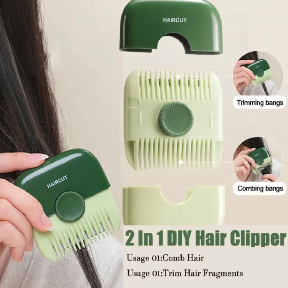 2 In 1 Hair Trimmer And Comb, Portable Hair Cutting Tools, Double Sided Stainless Steel Trimmer
