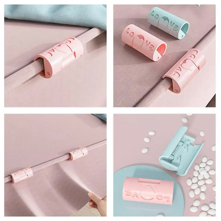 Set of 10 BedSheet Clips, Plastic Non-slip Clamp Quilt Bed Cover Device, Curtain Blanket Buckles