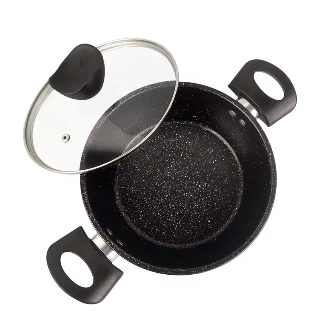 Non Stick Stockpot with Lid, Easy to Clean, Cooking Pot, Household Kitchen Cookware