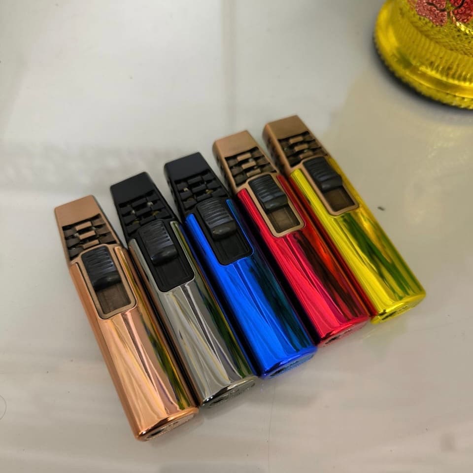 Dual Flush Torch Lighter, Jet Flame Lighter, Portable Double Nozzle Windproof Lighter, Smoking Cigar Torch Lighter, Kitchen Igniter Lighter, Turbo Kitchen BBQ Baking Camping Tools