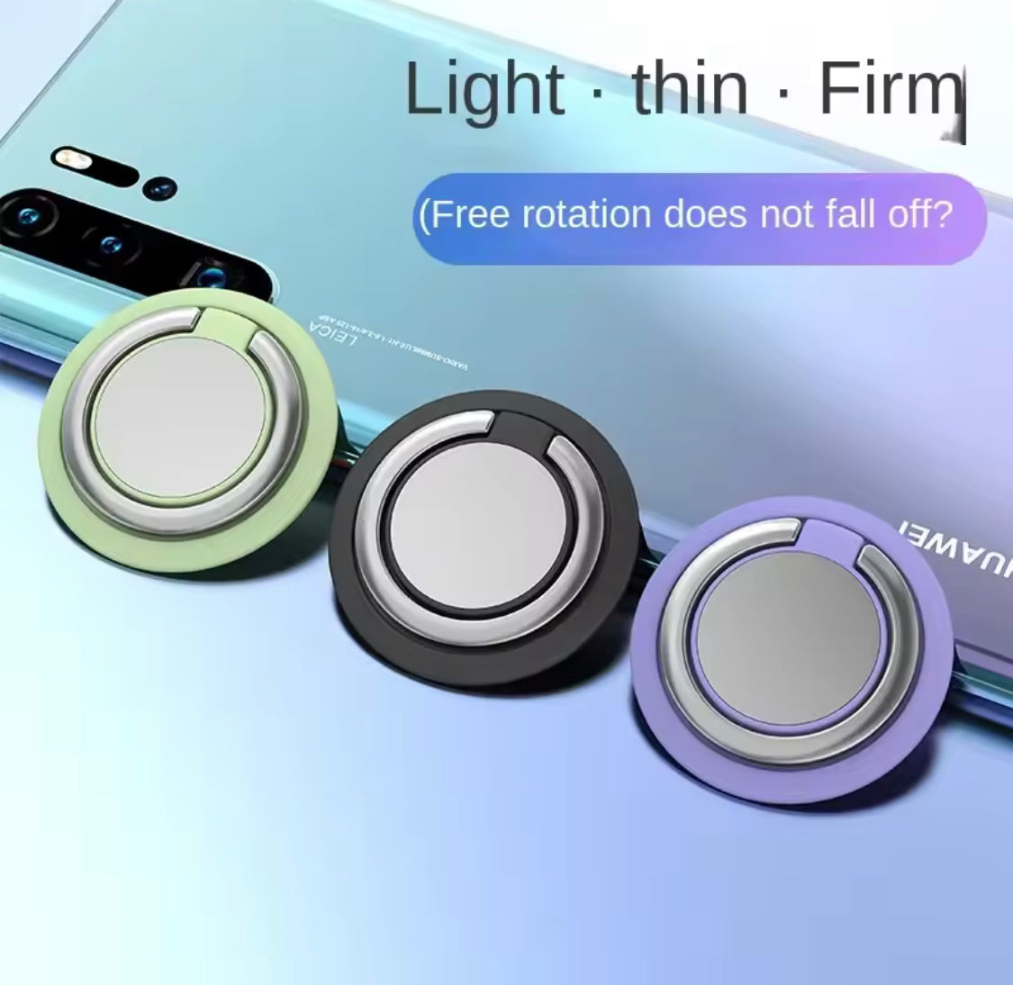 360° Rotating Phone Ring Holder, Portable Mobile Phone Bracket, Universal Compact Phone Stand