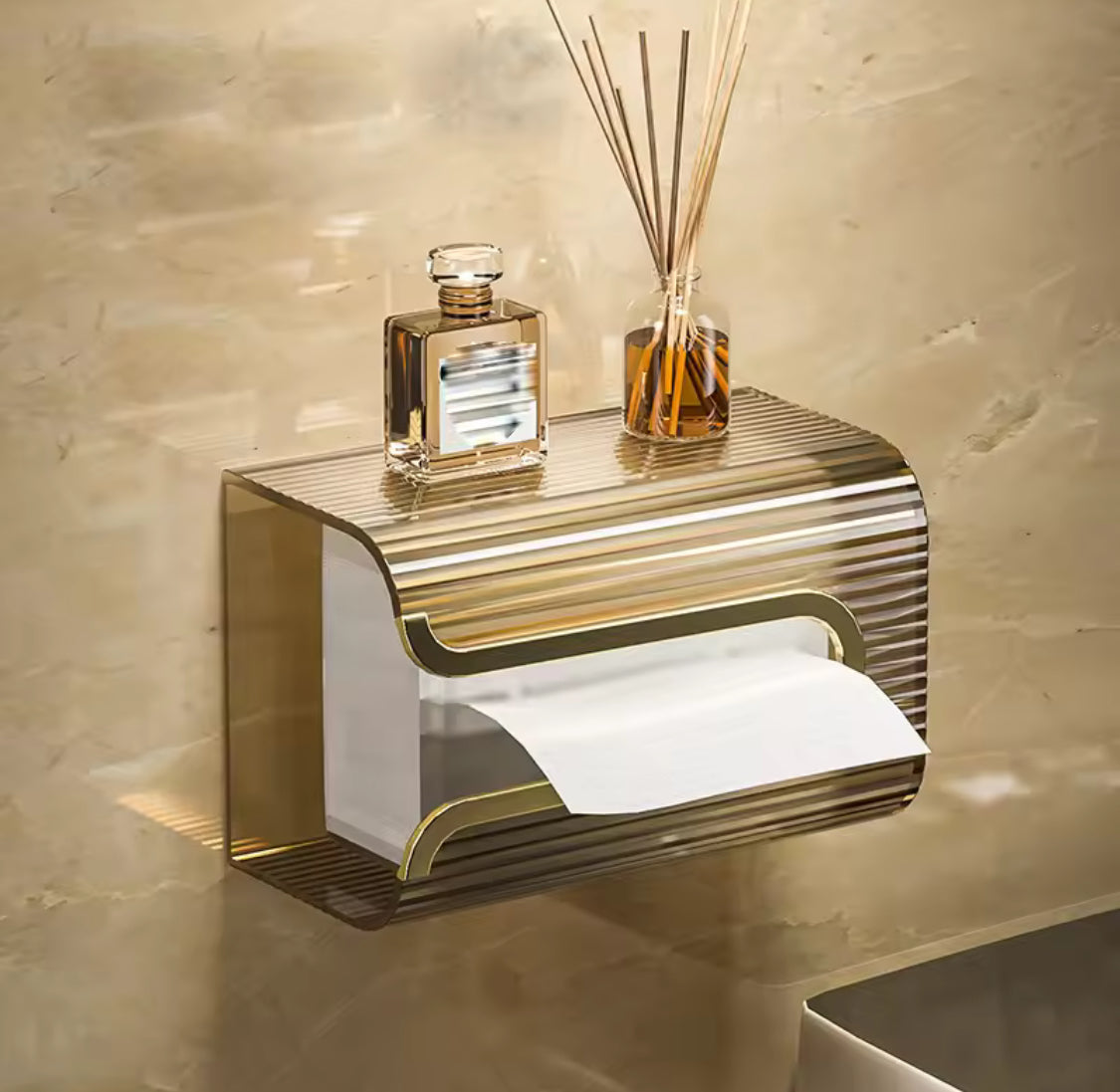 U Shape Transparent Tissue Box, Wall Mounted Acrylic Transparent Tissue Box, Table Napkin Holder, Bathroom Tissue Paper Dispenser