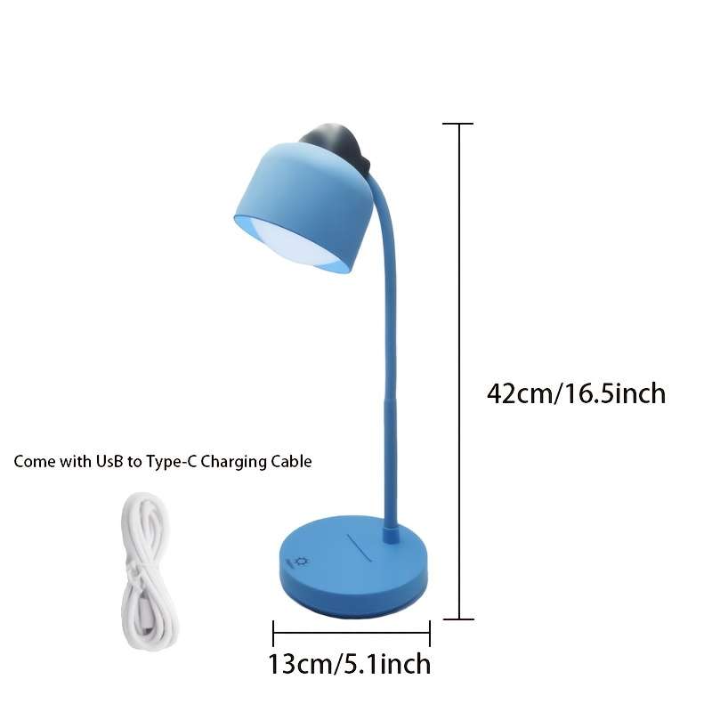 Rechargeable LED Desk Lamp, Table Top Lanterns For Student Study, Reading Book Lights, LED Flexible Eye Protection Lights Table Lamp