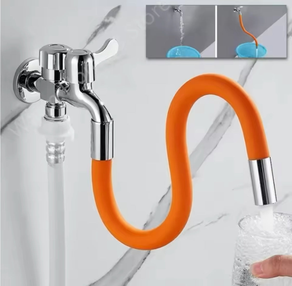 360° Rotation Faucet Extender Pipe, Kitchen Faucet Extension Hose Pipe, Durable Bathroom And Garden Splash Proof Hose