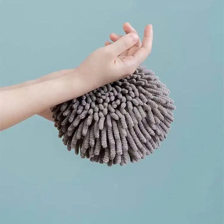Microfiber Hand Ball Towel, Pompom Hand Towel, Hanging Hand Wipes, Kitchen Bathroom Hand Towel Ball with Hanging Loops, Quick Dry Soft Absorbent Fluffy Towel, Soft Absorbent Hand Drying Towel, Creative Hand Wipe Ball