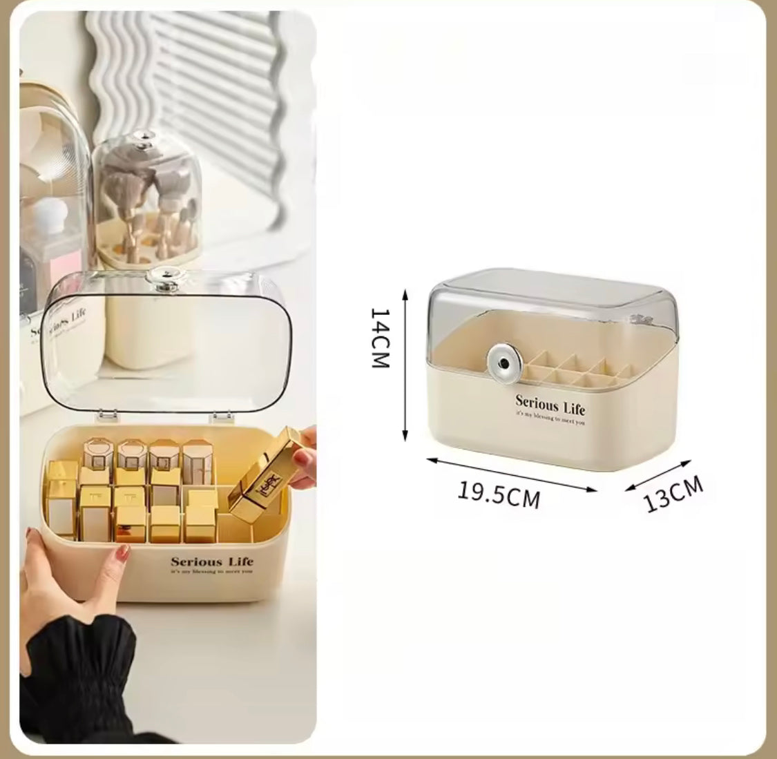 Desktop Lipsticks Storage Box, Cosmetics Storage Display Box, Lipstick Holder