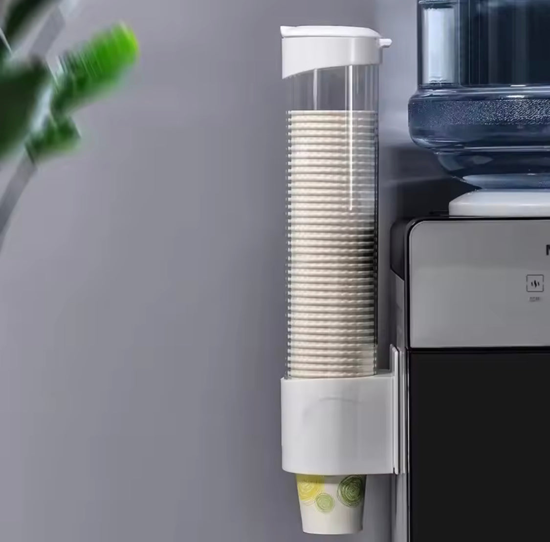 Wall Mounted Automatic Cup Storage Container, Disposable Paper Cup Holder, Plastic Cup Paper Dust Storage Rack