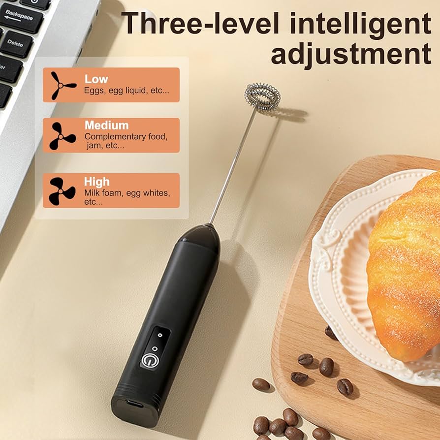 Electric Milk Frother And Foam Maker, Rechargeable Automatic Milk Frother, Mini Handheld Milk Frother With Cup