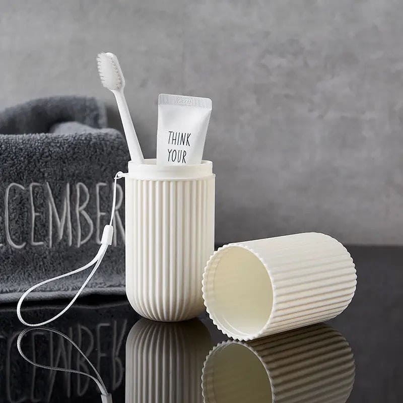 Capsule Toothbrush Holder, Travel Toiletries Storage Cup, Bathroom Storage Case, Washing Mouth Cup, Hiking Camping Plastic Toothbrush Holder, Multipurpose Capsule Shape Container Case Box