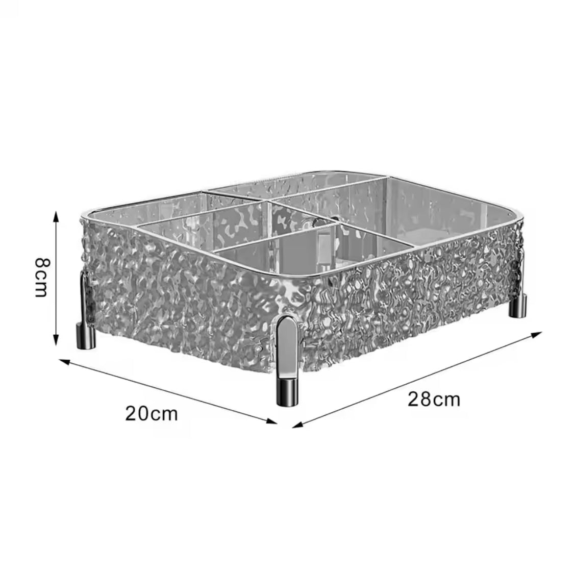 Elegant Crystal Vanity Tray, Acrylic Cosmetic Organizer, Crystal Counter Makeup Tray, Dressing Table Makeup Organizer