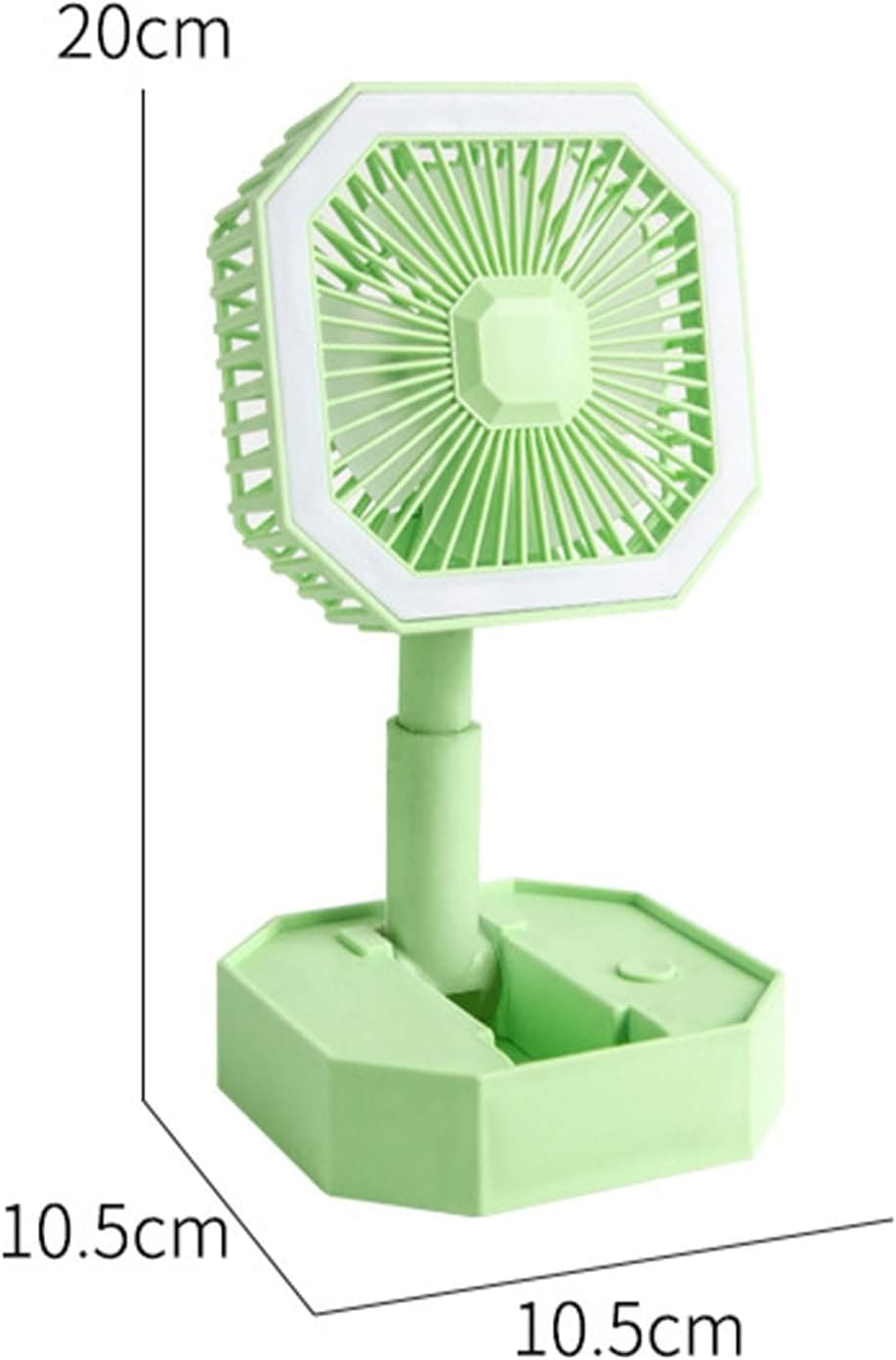 Diagonal Foldable Fan, Multipurpose Mini Table Fan, Personal Cooling Fan with Night Light, 2 In 1 Summer Silent Cool Fan, Usb Rechargeable Portable Fan With Led Night