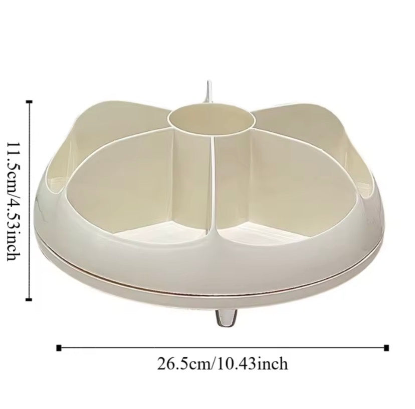 Plastic Rotating Cosmetic Storage Box, Makeup Brush Rotating Holder, Rotating Skincare Organizer
