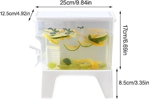 3.5L Party Drink Dispenser With Stand, Transparent Freezer Water Jugs, Cold Kettle Water Pitcher With Tap Jug, Summer Large Cold Kettle With Faucet, Beverage Dispenser Water Cool Jug, Plastic Pitcher With Lid, Beverages Dispenser With Dual Use Stand