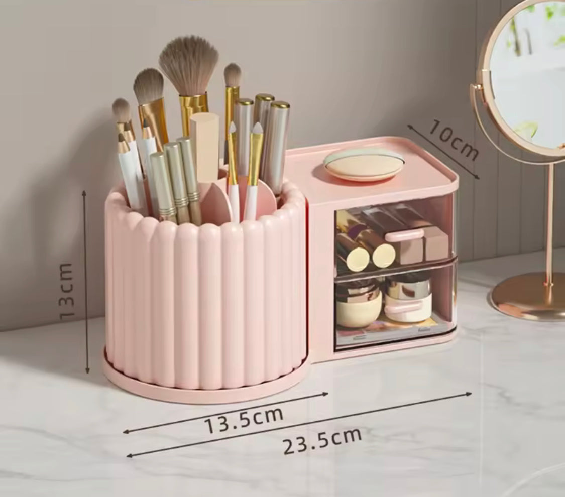 Multipurpose Drawer Cosmetic Storage Box, Multifunctional Pen Pencil Holder, Large Capacity Makeup Organizer