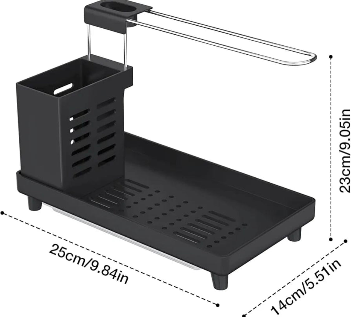 4 In 1 Bathroom Counter Storage Rack, Modern Bathroom Essentials Organizer, Space Saving Bathroom Sink Caddy, Multifunctional Drain Storage Organizer