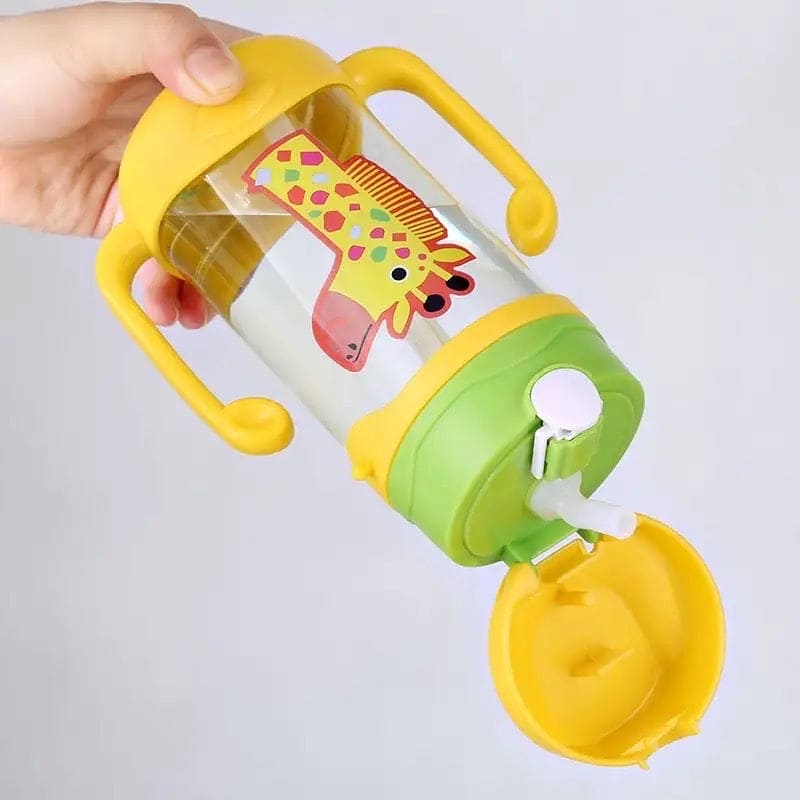 Kids Sippy Water Bottle, 400ml Kids Drinking Thermos, School Outdoor Sports Boys Girls, Cute Water Bottle Drinking With Straw Cup, Portable Leak Proof Straw Water Bottle, Portable Leak-proof Water Bottle