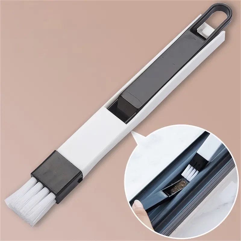 Track Cleaning Brush, 2 In 1 Groove Clean Brush, Dust Cleaning Brush With Mini Dustpan, Multipurpose keyboard Cleaning Brush, Computer Window Cleaning Brush, Nook Cranny Dust Shovel Window Cleaner, Slot Screen Keyboard Drawer Cleaning Brush