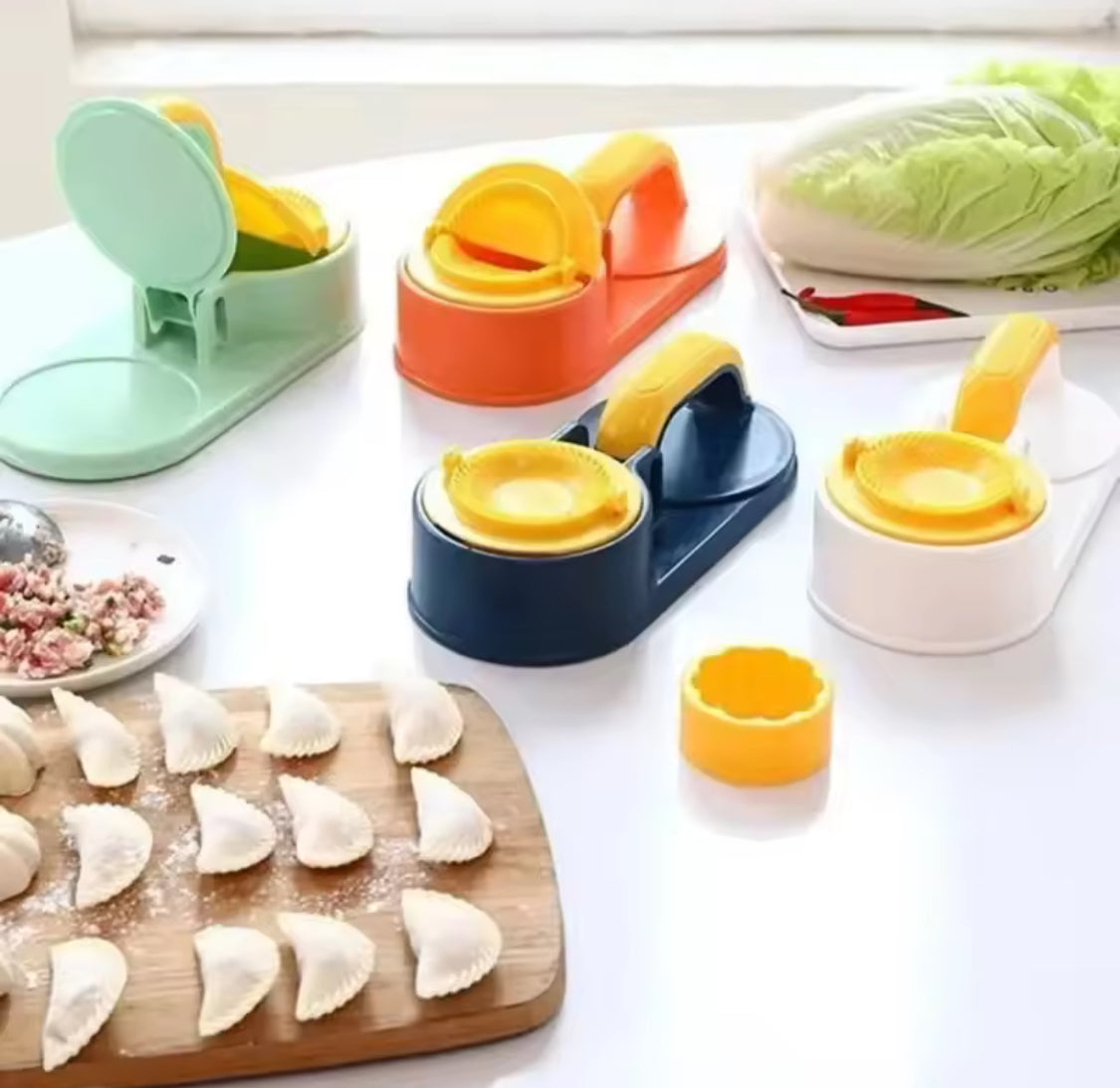 3 In 1 Kitchen Dumpling Mold, Dumpling Maker Mold, Dough Skin Molder Machine, Rolling Dough Dumpling Machine, Manual Tortilla Maker, Dough Pressing Tool, Kitchen Dumpling Making Tool