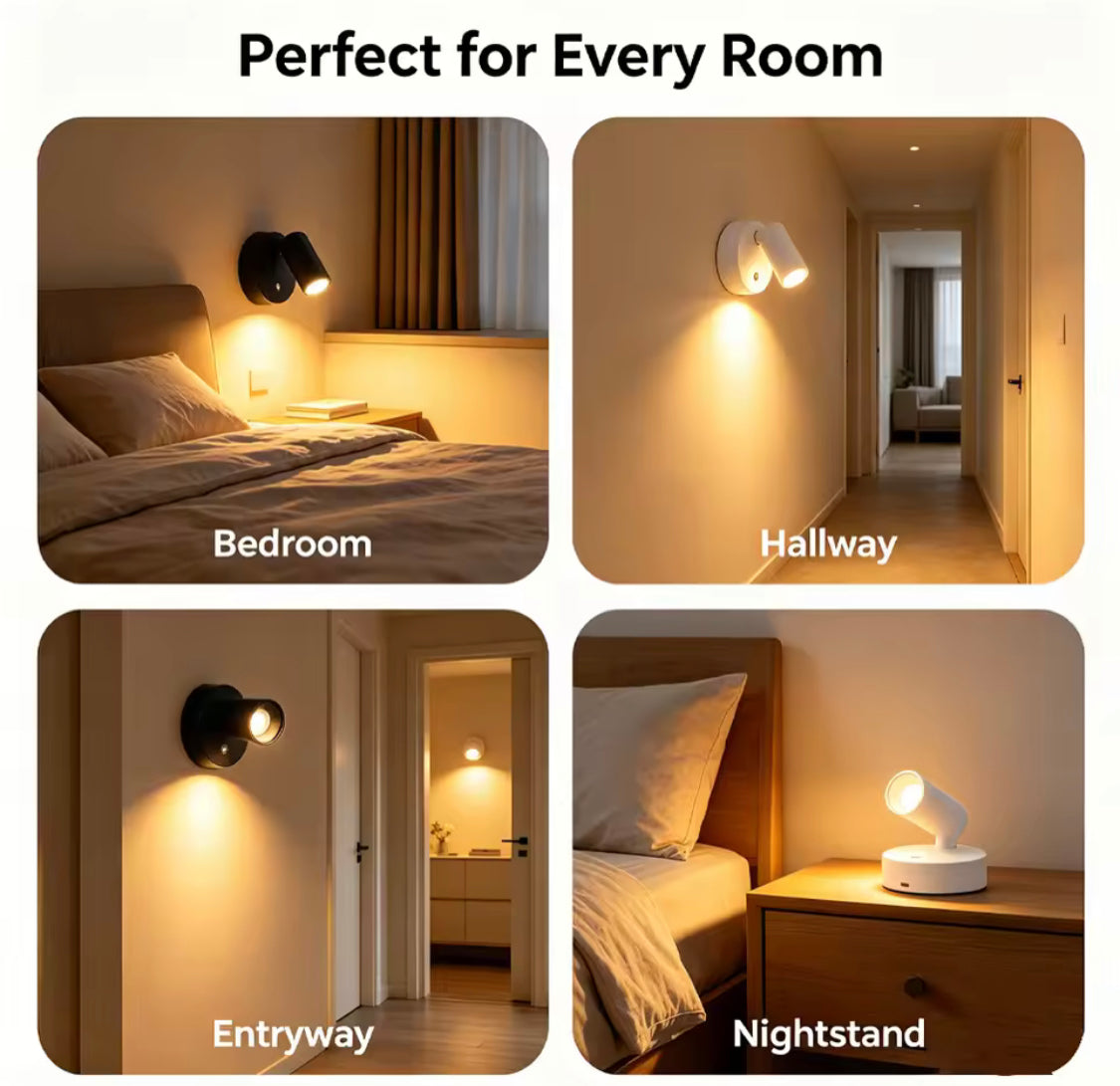 Adjustable LED Wall Sconce Light,Minimalist Cylinder Wall Light, Modern Round Base Wall Lamp
