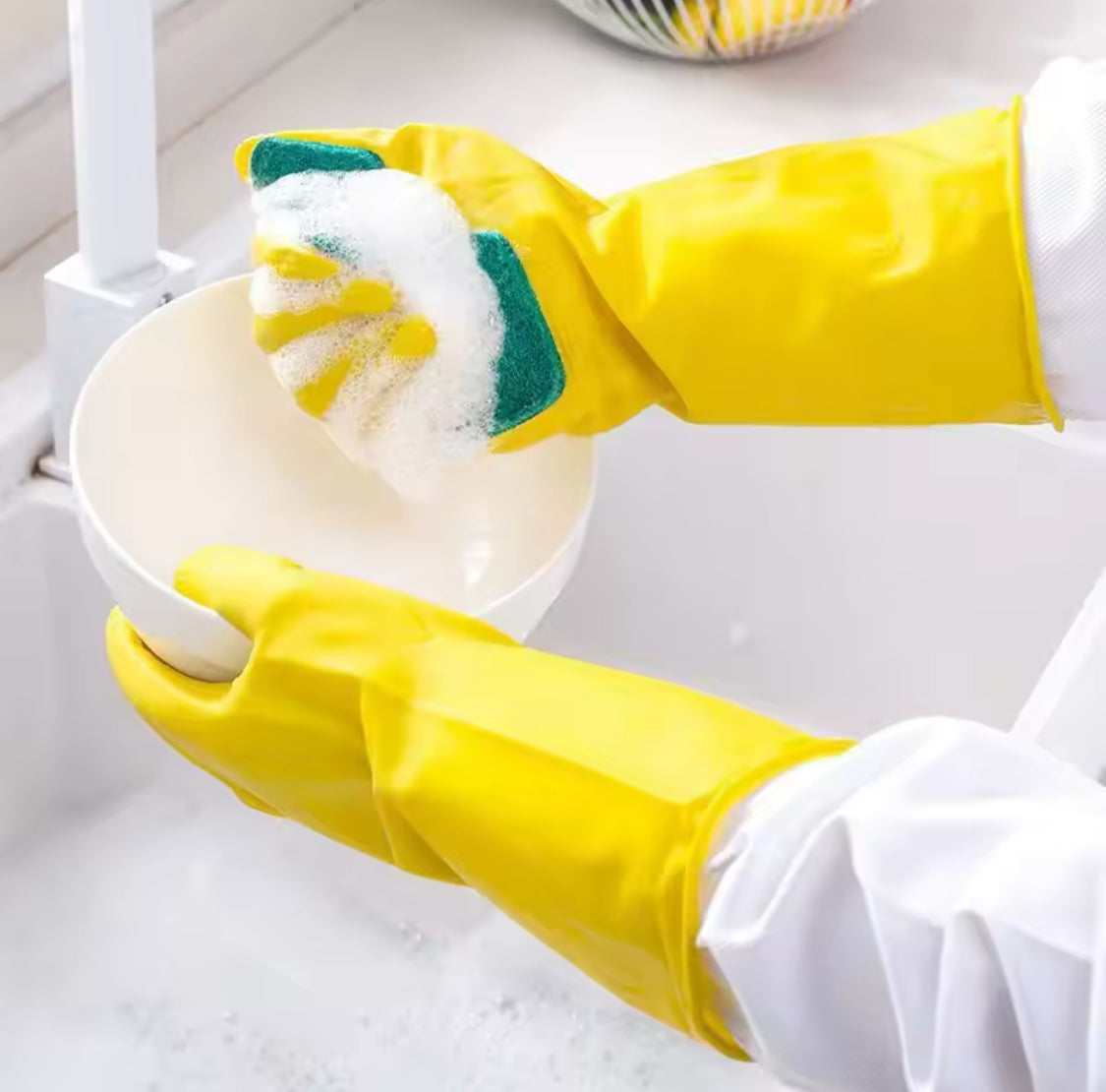 Creative Dish Washing Gloves, Reusable Silicone Dish Washing Sponge Gloves, Waterproof Kitchen Cleaning Gloves