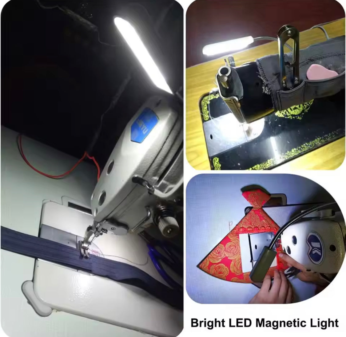 Adjustable LED Sewing Light, Flexible Gooseneck LED Light, Working Lamp Accessories