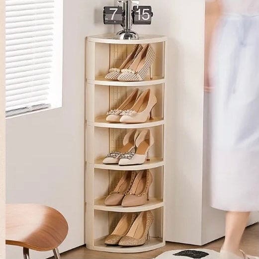 Khan Furniture Brown Designer Wooden Shoe Rack, For Home, Size
