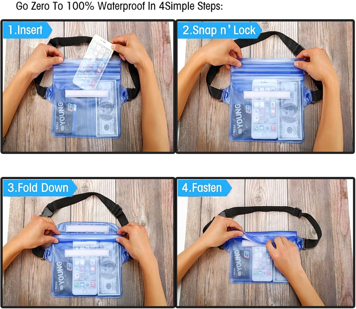 Waterproof Swimming Sport Waist Pack Bag, Underwater Drying Shoulder Waist Bag, Skiing Snowboard Underwater Shoulder Bag