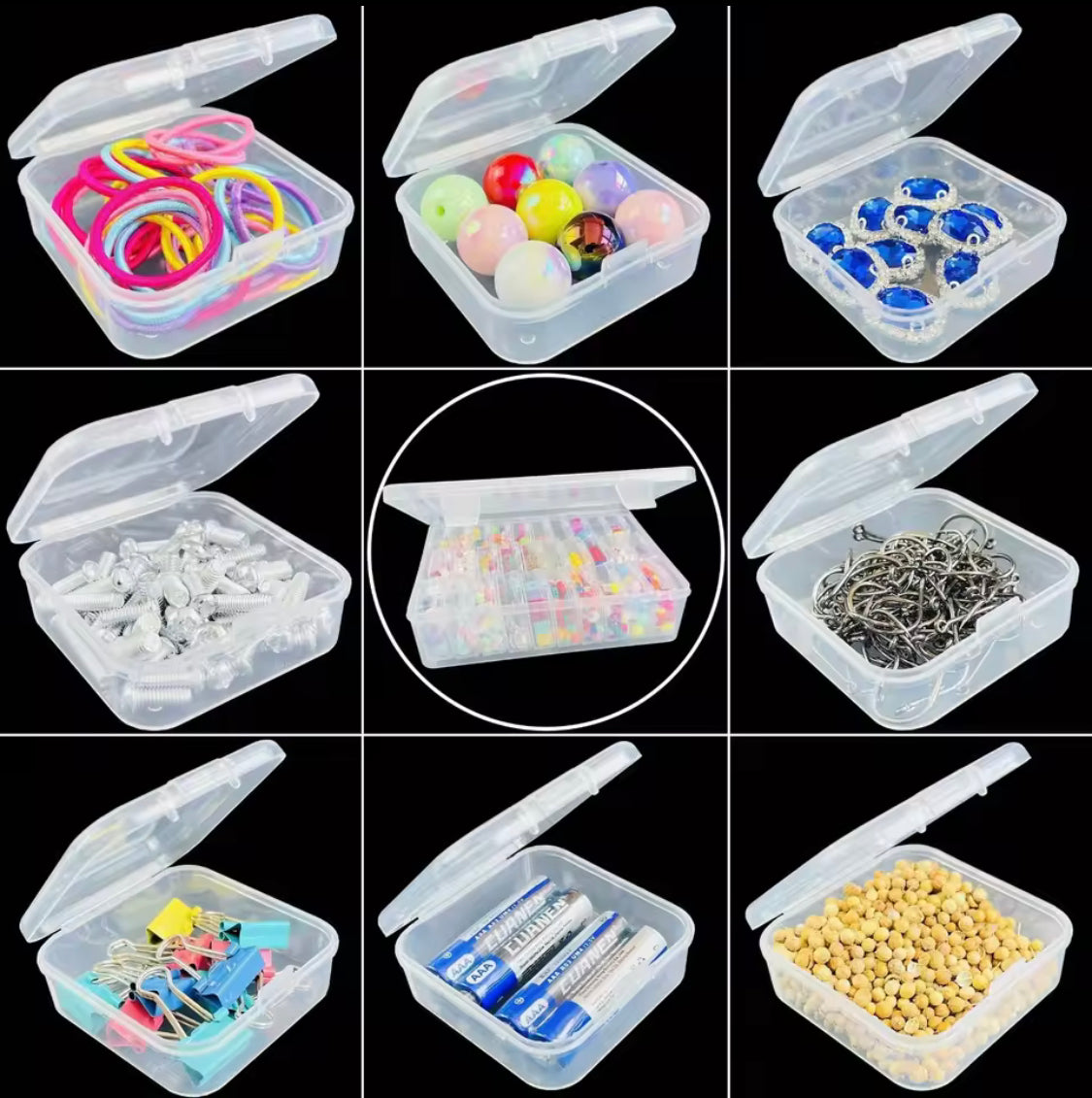 Transparent Bead Storage Organizer Box, Multi Compartment Craft Organizer, Mini Bead Collection Organizer