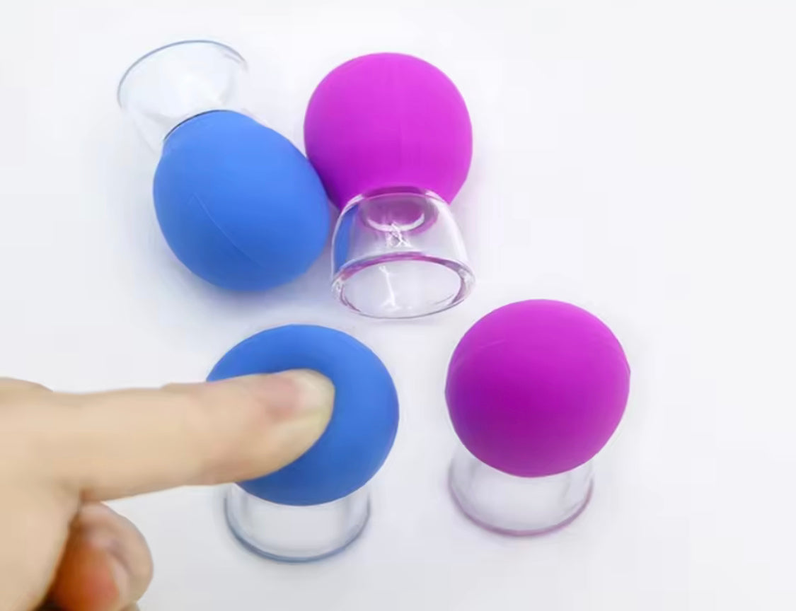Facial Cupping Vacuum Machine, Facial Lifting Beauty Therapy Tool, Silicone Cupping Cups for Muscle Relaxation