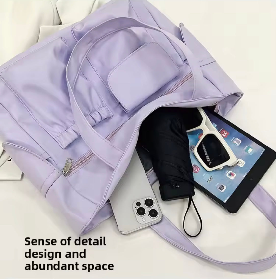 Nylon Canvas Tote Bag, Women Office Shoulder Bag, Fashionable Handbag For Travel