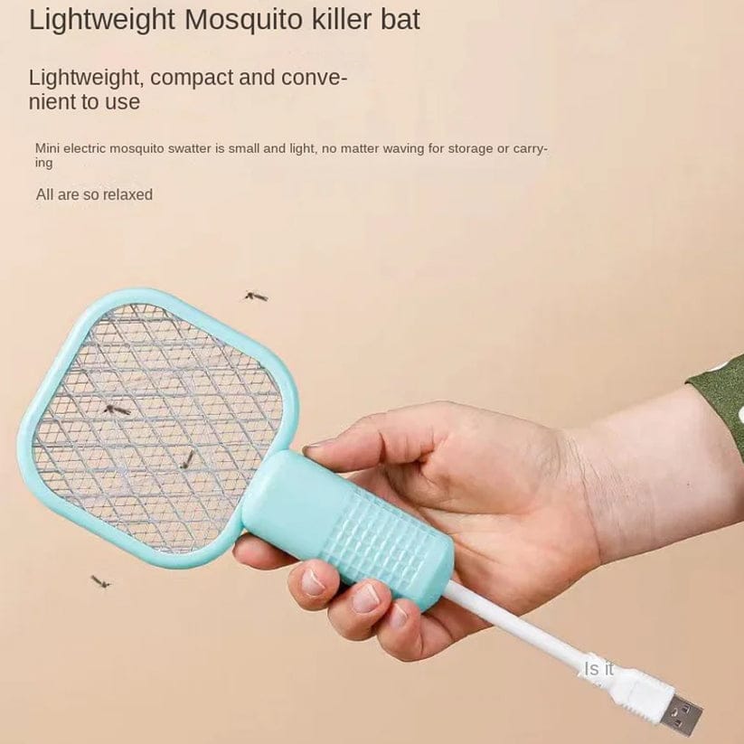 Mini USB Electric Mosquito Racket, Rechargeable Summer Fly Swatters Trap, Mosquito Swatter UV Light Sharp Sparking Racket
