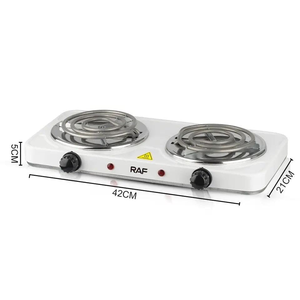 Double Head Electric Stove, Stainless Steel Induction Cooker, Portable Dual Hot Plate for Kitchen, Two Burner Electric Stove, Electric Countertop Stove Cooktop, Automatic Temperature Control Electric Stove, Home Double Burner Coil Hotplate