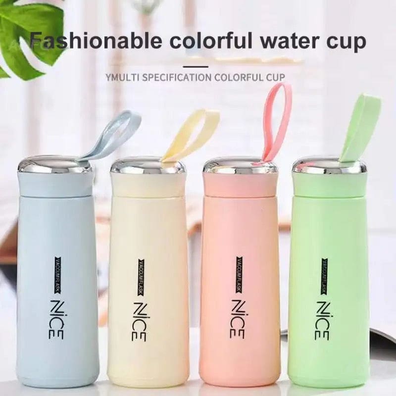 Nice Water Bottle, 400ML Glass Water Bottle, Gym Sports Cycling Water Cup, Double Layer Glass Cup, Portable Kids Beverage Bottle, Portable Travel Insulated Mug, Anti-fall Glass Bottle, Sleeve Cover Water Bottle