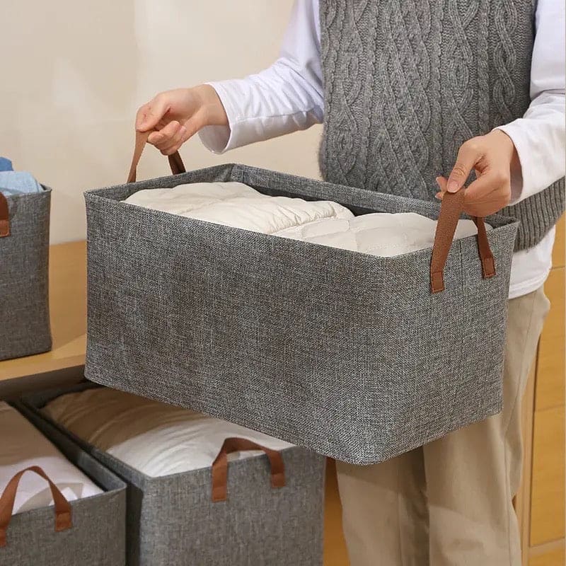Foldable Wardrobe Organizer, Steel Frame Storage Box, Folding Fabric Baskets For Storage, Collapsible Steel Frame Storage Box, Stackable Closets Clothes Pants Jeans Storage Box, Household Large Capacity Storage Wardrobe