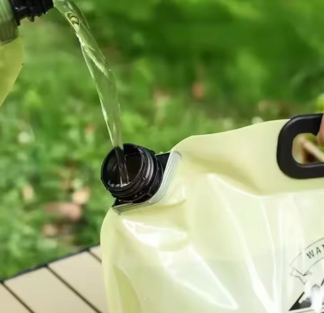 Foldable Water Bag With Faucet, Outdoor Camping Water Storage Pouch, Portable Water Container With Tap