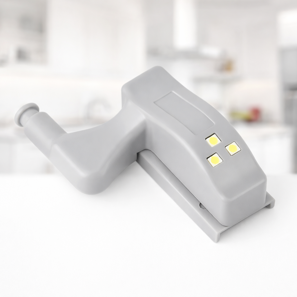 Set Of 2 Automatic Door Sensor Light, Furniture Hinge Lamp, Universal Wardrobe Cupboard Sensor Lights, Kitchen Closet Night Lamp