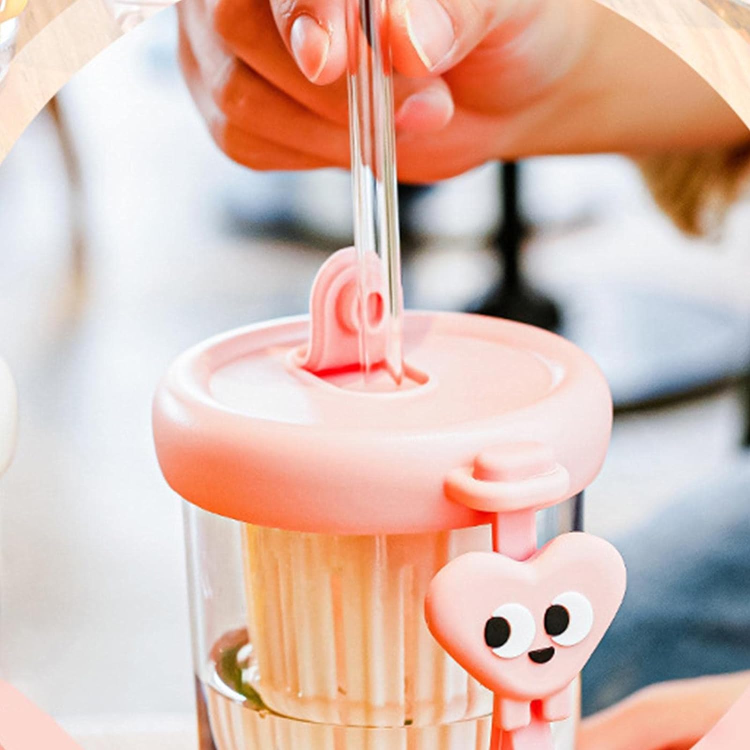 Funny Filter Straw Cup, 500ml Water Glasses With Fruit Tea Isolator Cup, Portable Tea Separation Cold Extract Water Cup