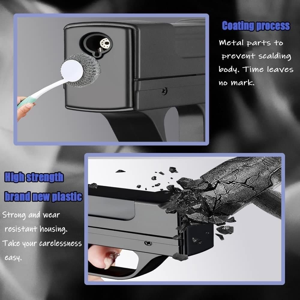 AMT Pistol Lighter, 10Pcs Regular Cigarette Case with Lighter, Metal Turbo Gun Lighter, Windproof Cigar Lighter, Inflatable Lighter With Cigarette Case, Cigarette Storage Jet Flame Lighter