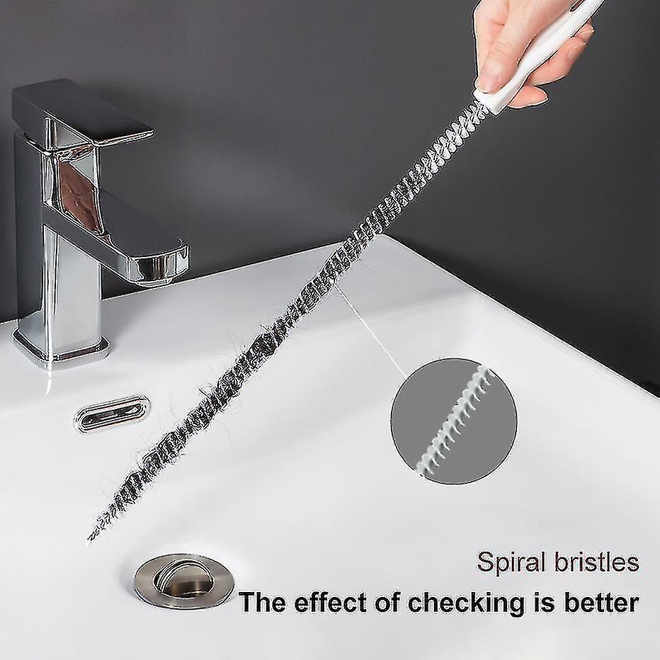 Pipe Hair Cather Brush, Long Handle Hair Sewer Sink Cleaning Brush, Flexible Clog Hole Remover Cleaning Tools, Bendable Sewer Toilet Washbasin Sink Cleaning Hook, Kitchen Bathroom Drain Cleaning Flexible Rod,