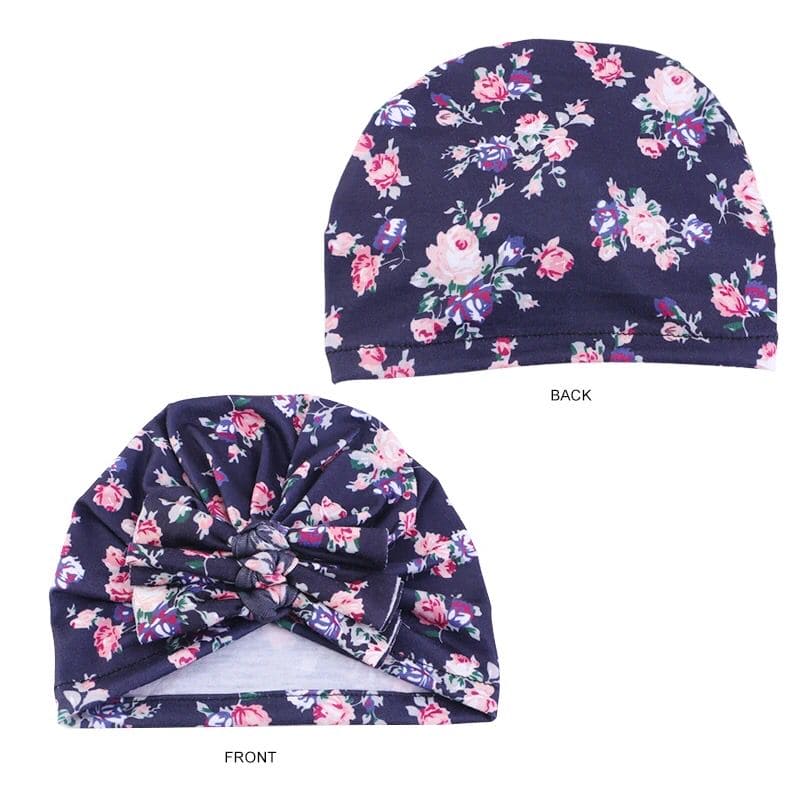Printed Bow Beanie, Women's Slouchy Hat, Knotted Bow Hat For Women, Fashion Plush Beanie