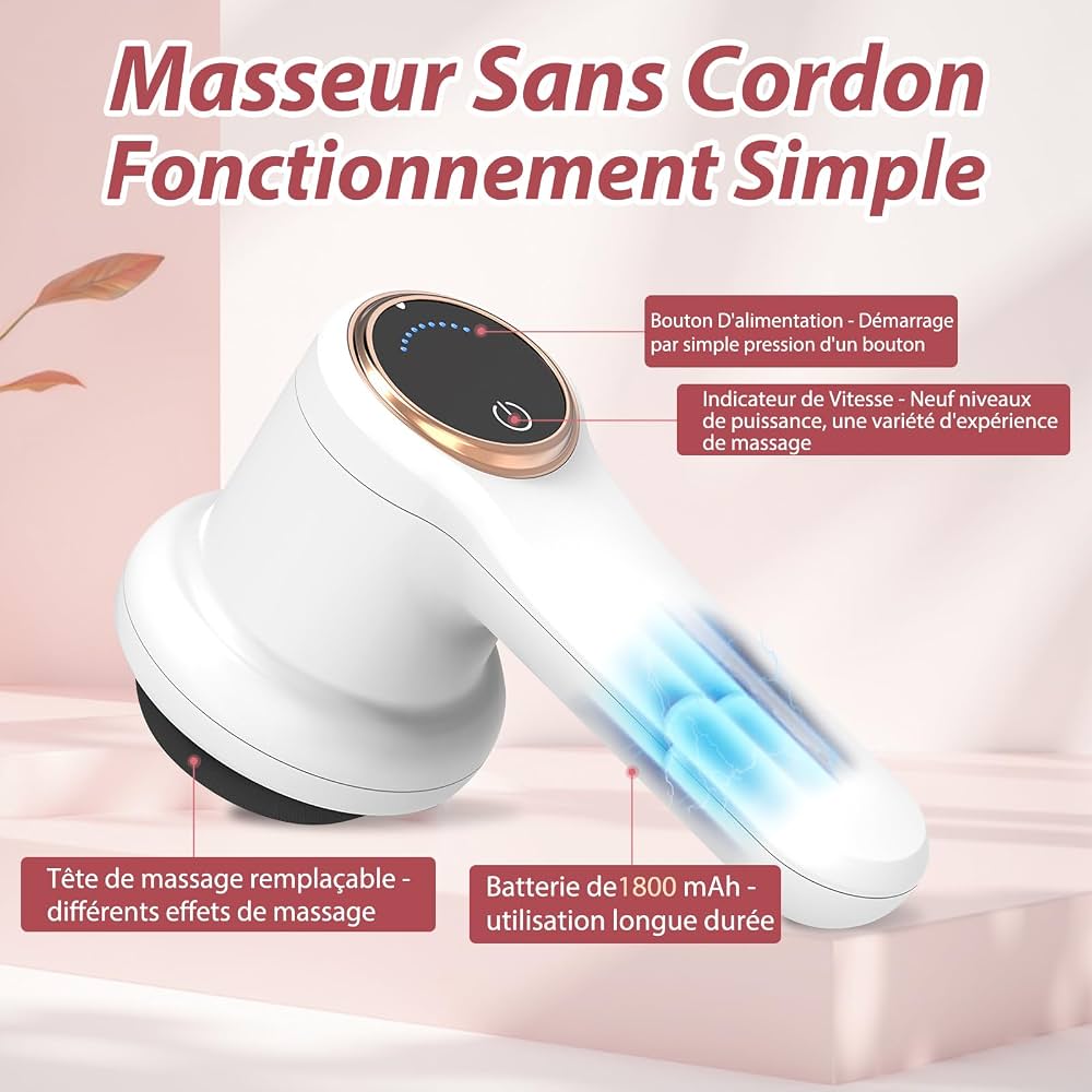Portable Anti Cellulite Body Massager, 5 In 1 Wireless Rolling Massager, Anti Cellulite Body Devices